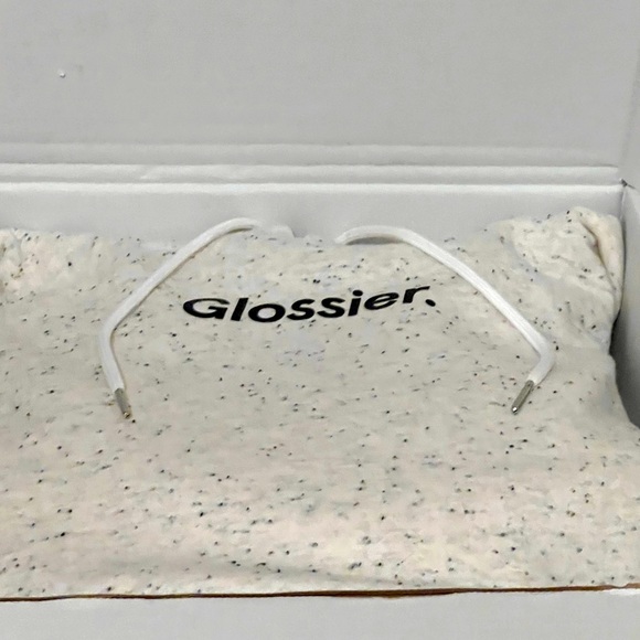 Limited Edition Glossier, Terrazzo Heather Grey Hoodie Size: M Rare & SOLD OUT! - Picture 2 of 8